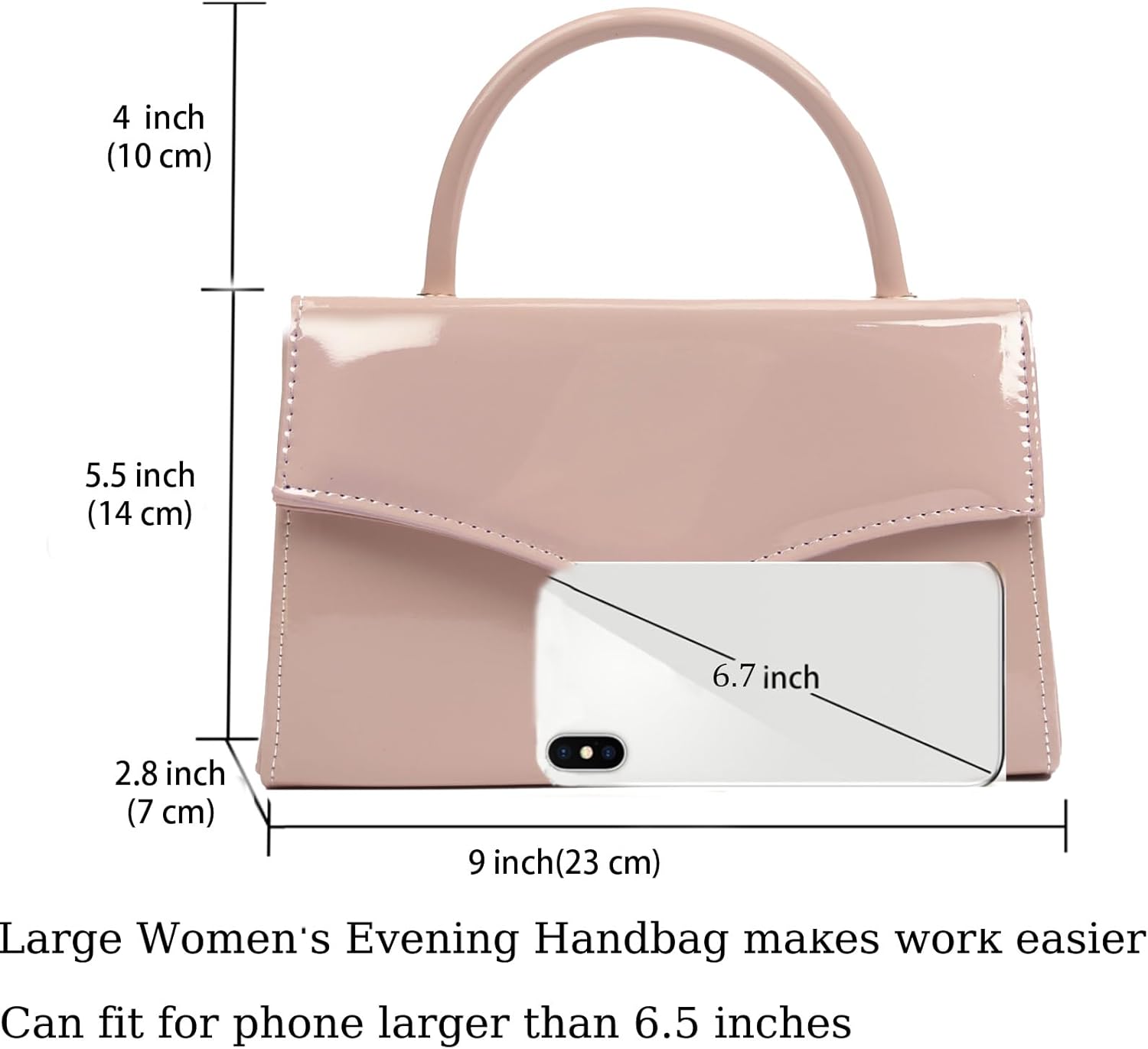 Leather Women's Evening Bag Glitter Clutches Party Clutch Bridal Purses Cocktail Prom Handbags with Patent - Image 3