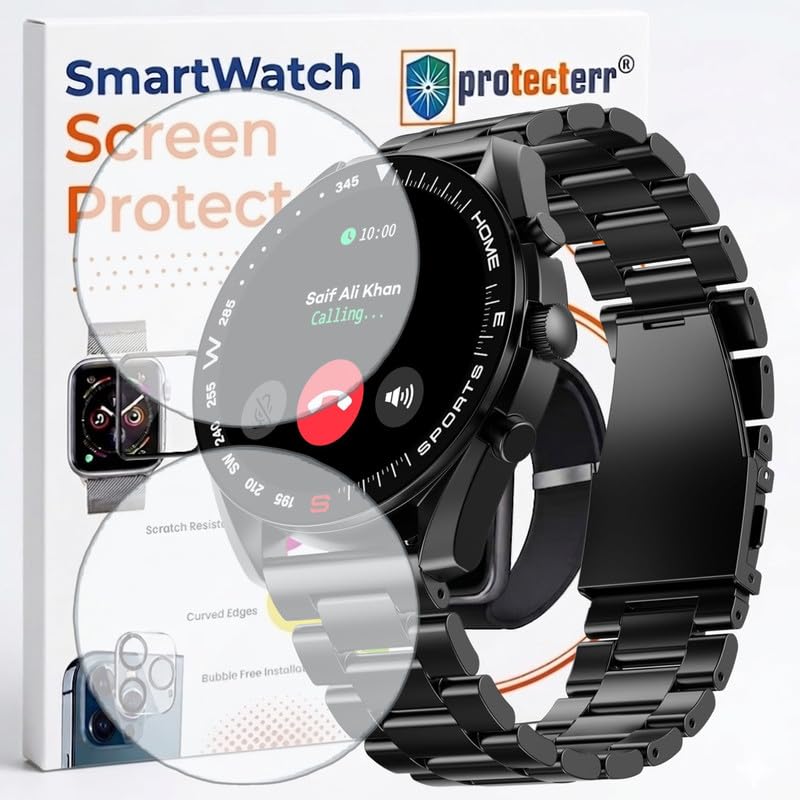 Image of 2-Pack Screen Protector for GOBOULT Mirage 1.39 inch Smartwatch - Flexible TPU Screen Guard, HD Clear, Anti Scratch, Bubble Free, Full Coverage Film - Not Tempered Glass