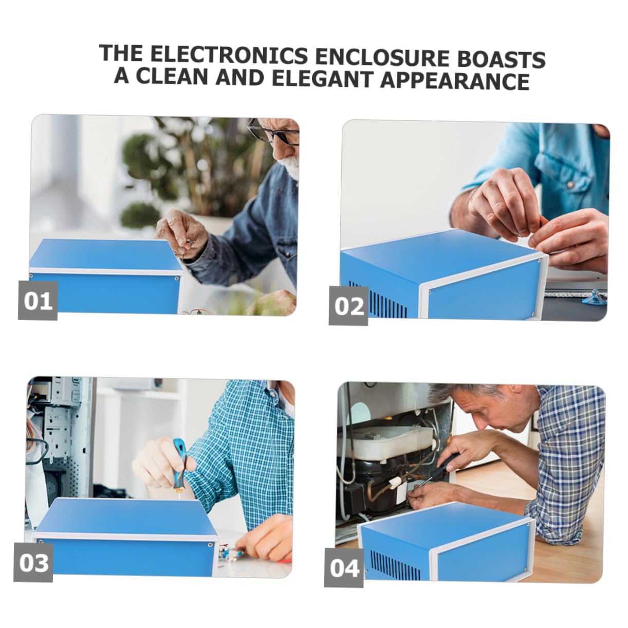 Caja Azul y Eléctricos Metal de Electrónica Proyectos para Bricolaje