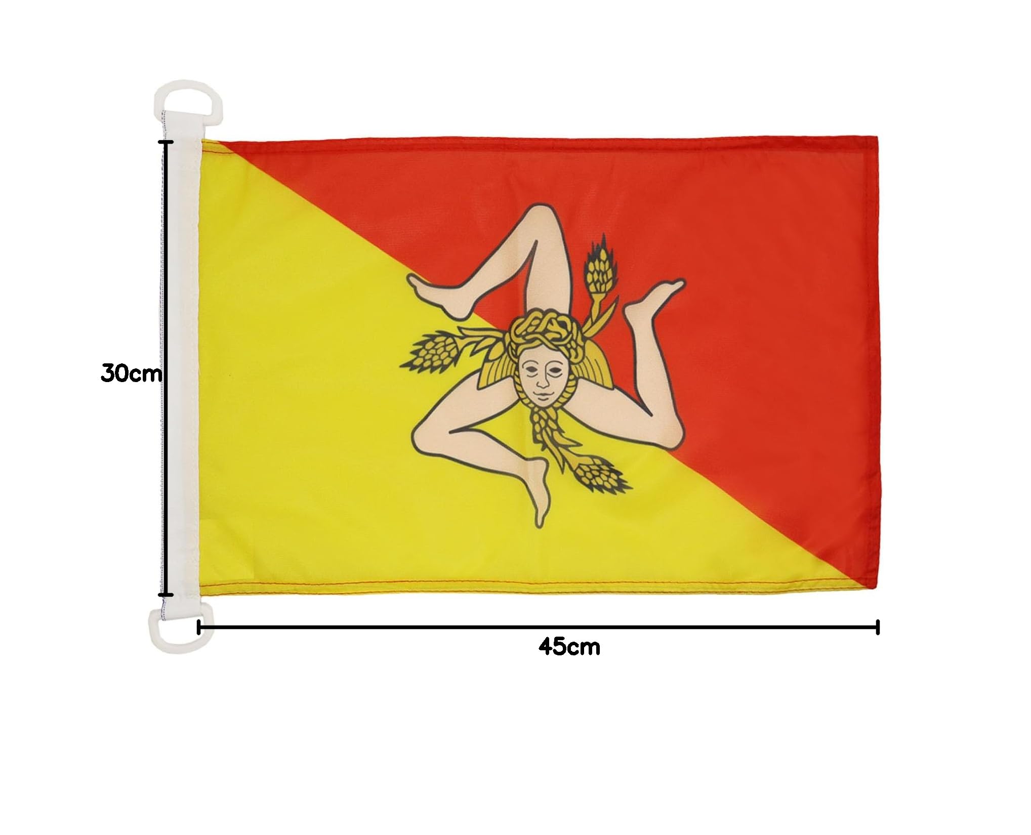 BANDIERA SICILIA INDIPENDENTISTA 45x30cm - BANDIERINA SICILIANA NAZIONALISTA 30 3700733856574