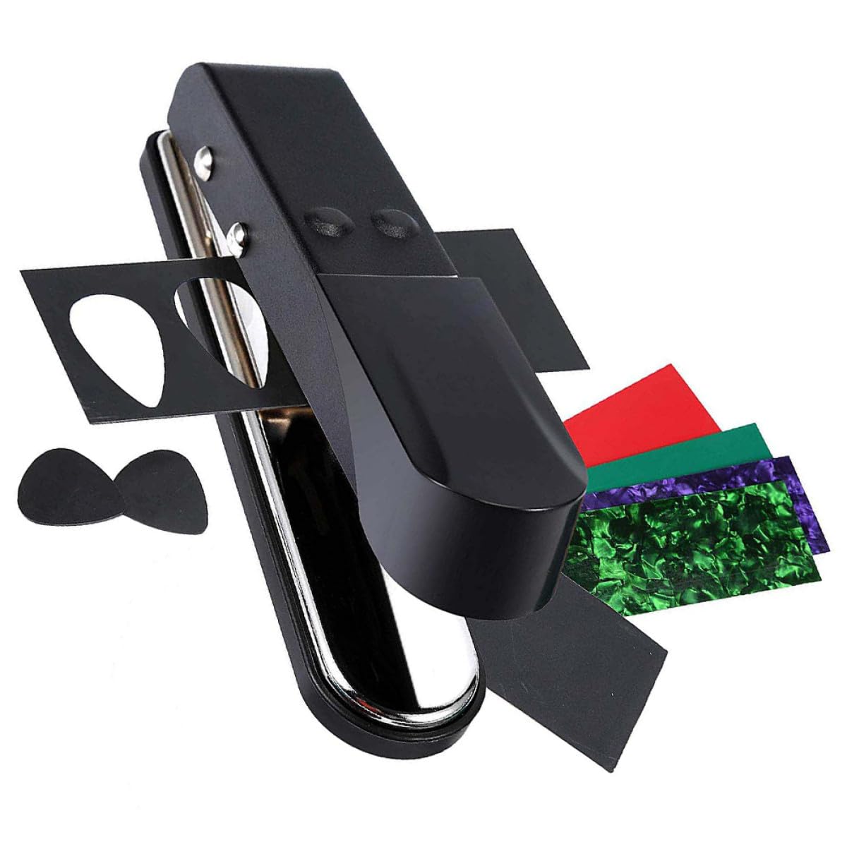 ERINGOGO 1 Zestaw Pick Cutter Guitar Pick Maker Zrób Swój Własny Dziurkacz Do Kostek Gitarowych Dziurkacz Do Kostek Gitarowych Dziurkacz Do Kostek Gitarowych Twórca Kostek Losowy Kolor