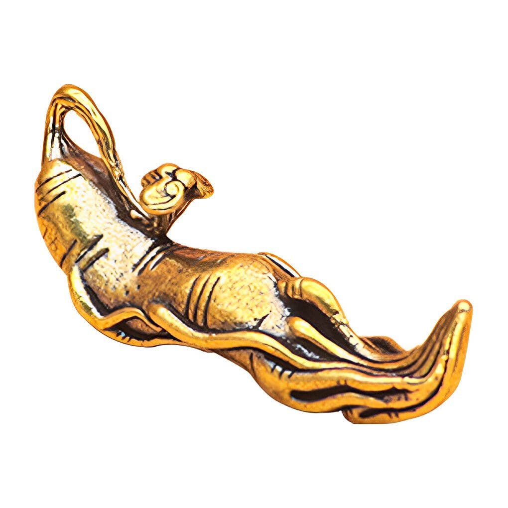 Brass Pendants Ginseng Shape Polishing Lightweight Hanging Pendant Smooth Good Luck Sturdy Earrings DIY Car Adult