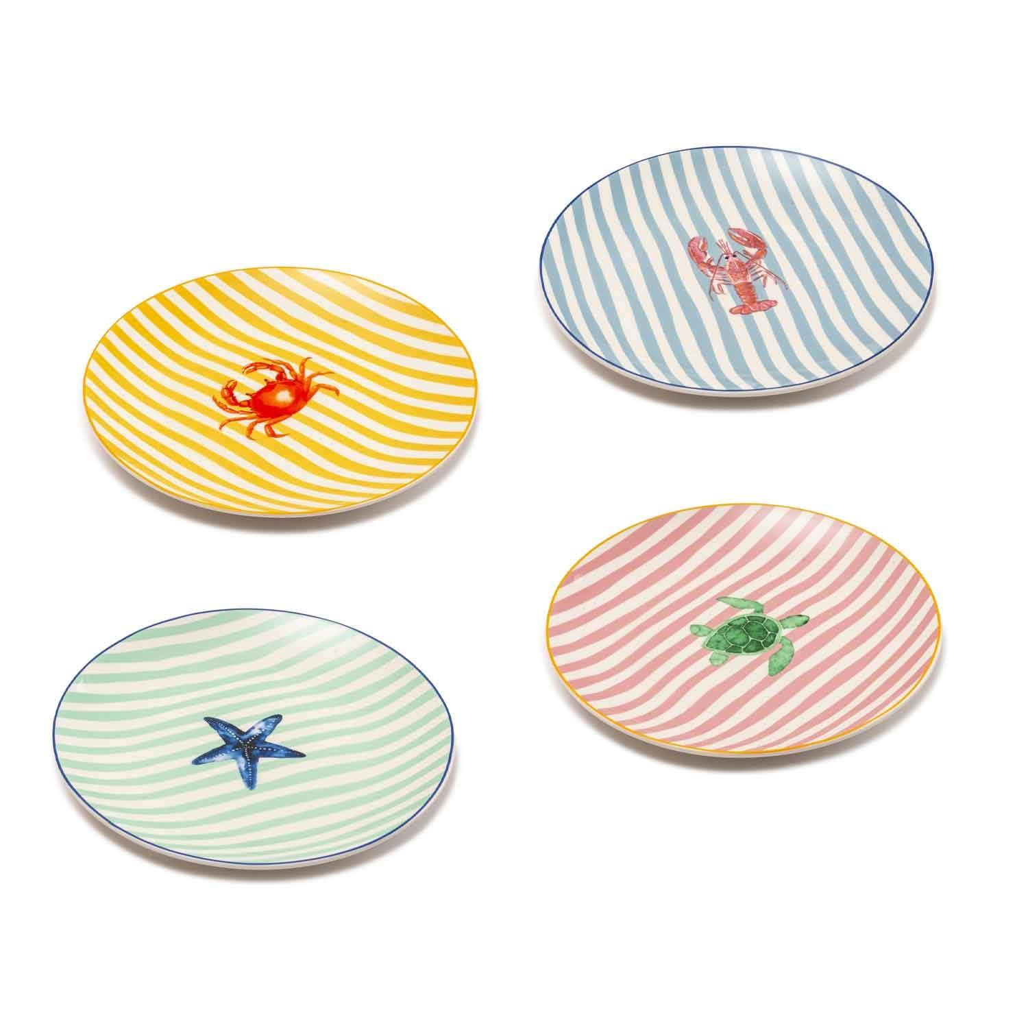 Palais Royal Set 4 Piatti Mare 20cm in Porcellana