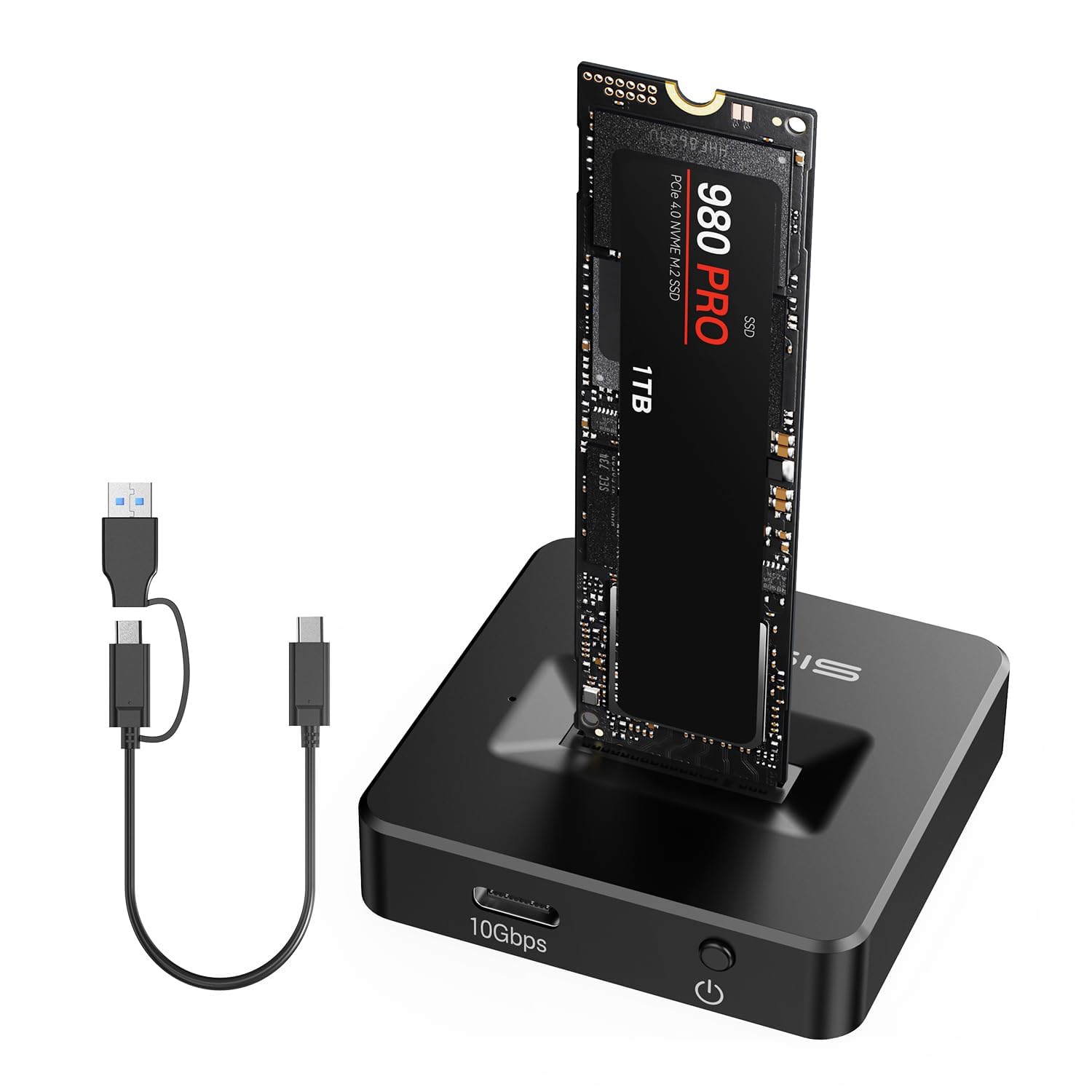 ACASIS Nvme Docking Station, M.2 NVME e SATA Docking Station, Custodia da 10 Gbps M2 SSD a USB, M2 USB Adapter Supporta SSD NVMe M.2(Chiave M) e SSD SATA- basato(Chiave B+M)
