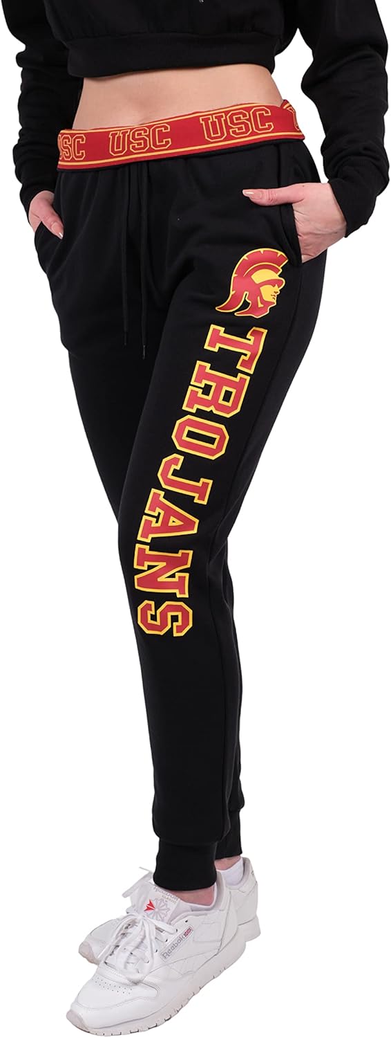 Ultra Game Women's NCAA Official Super Soft Gameday Jogger Lounge Sweatpants
