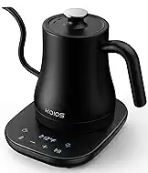 KOIOS Gooseneck Electric Kettle with ±1℉ Temperature Control & Mute Mode, 0.8L Pour Over Kettle for Coffee & Tea, 1200W Quick Heating Stainless Steel Water Boiler with 4Hrs Keep Warm, Matt Black
