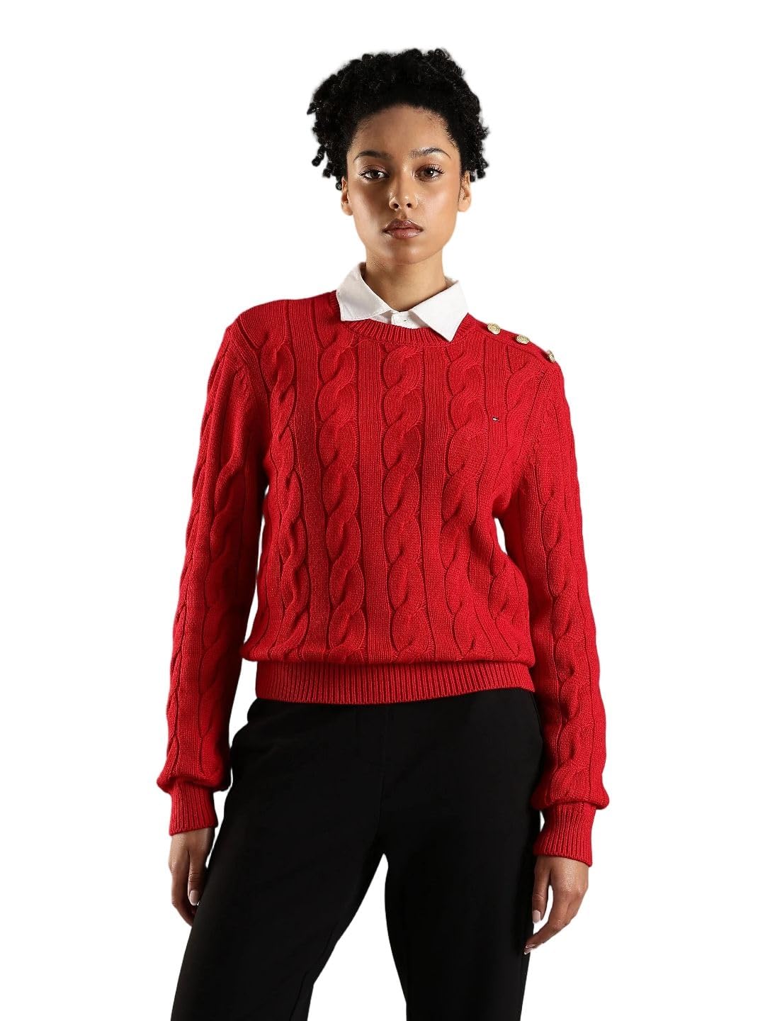 tommy hilfiger Regular fit Cotton Crew Neck Pullover-picture-17