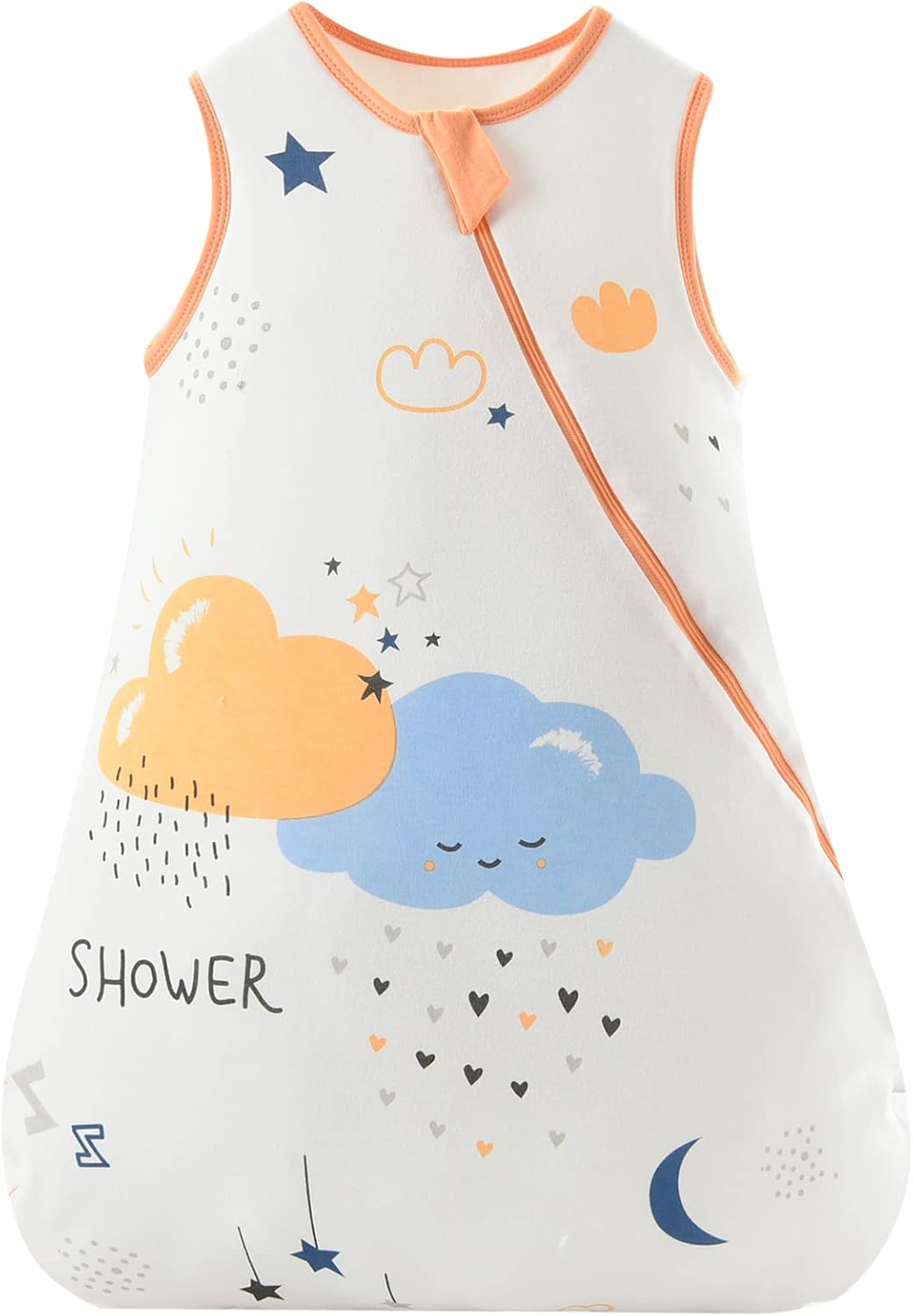 Baby Wearable Blanket for Winter Baby Sleep Bag with 2-Way Zipper for Babies Age 3-18 Months, Sleeveless Warm Soft Plush Wearable Blanket for Winter (Clouds, L: 12-18 Months) : Baby