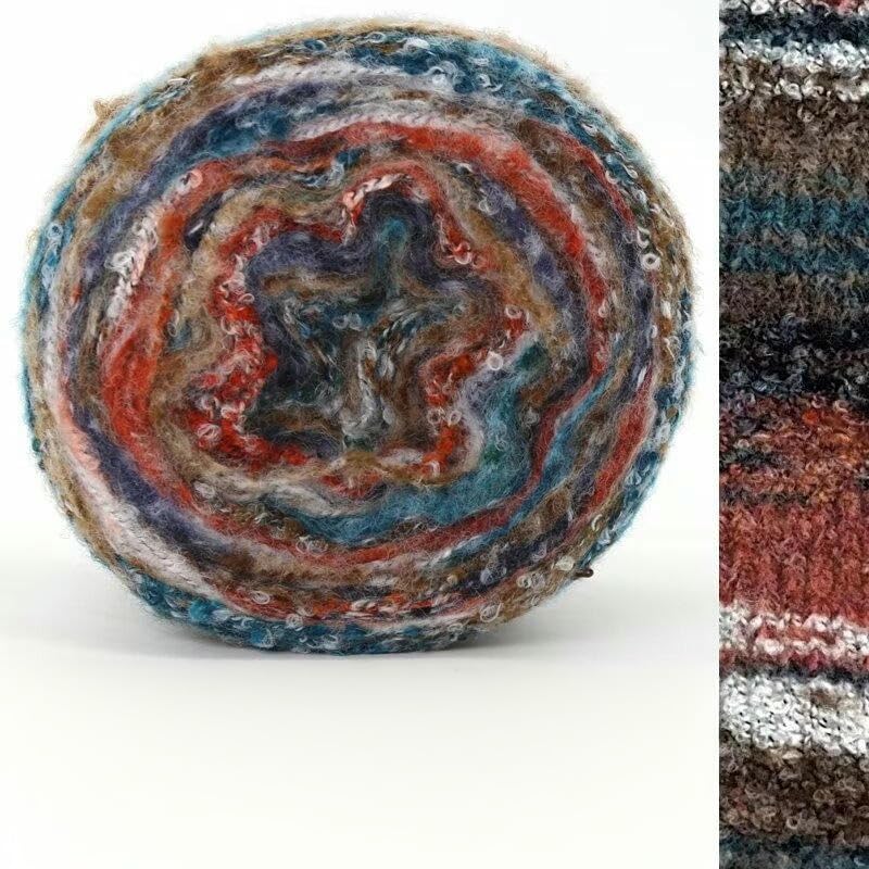 5-10 Piezas de Hilo de Mohair Degradado de 100 g, Hilo de Lana bouclé de Colores, para Tejer a Mano suéteres, cárdigans, Bufandas y Gorros