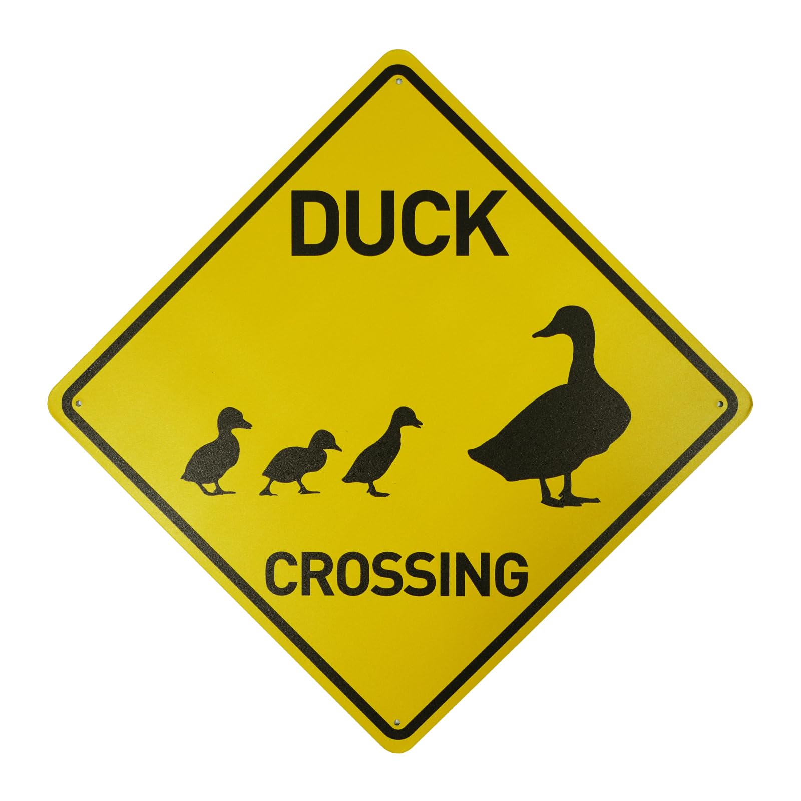 BTHUKO Duck Silhouette Crossing 12" X 12" Funny Novelty Road Wall Decor Metal Aluminum Sign