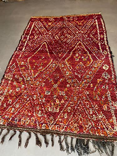 Marokkanische Beni Mguild Berber Teppich Orient Teppich - 100% handgewebte natürlich Tribal Wolle Teppich - Diamant… – Bild 5