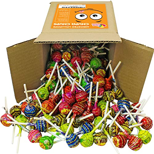 Chupa Chups Lollipops, Assorted Flavors - Bulk Lollipops Candy