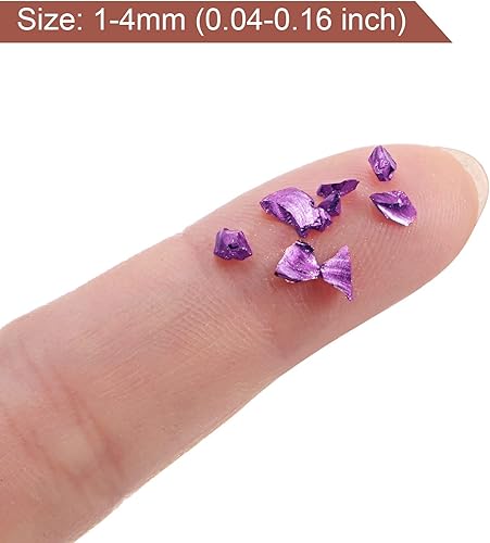 Miniatura 4 de uxcell Chips de vidrio triturado de 6 colores, vidrio metálico con purpurina irregular de 0.39 a 0.157 pulgadas para manualidades, manualidades,