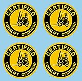 Certified Forklift Operator Hard Hat Hardhat Decal Sticker Placard 2