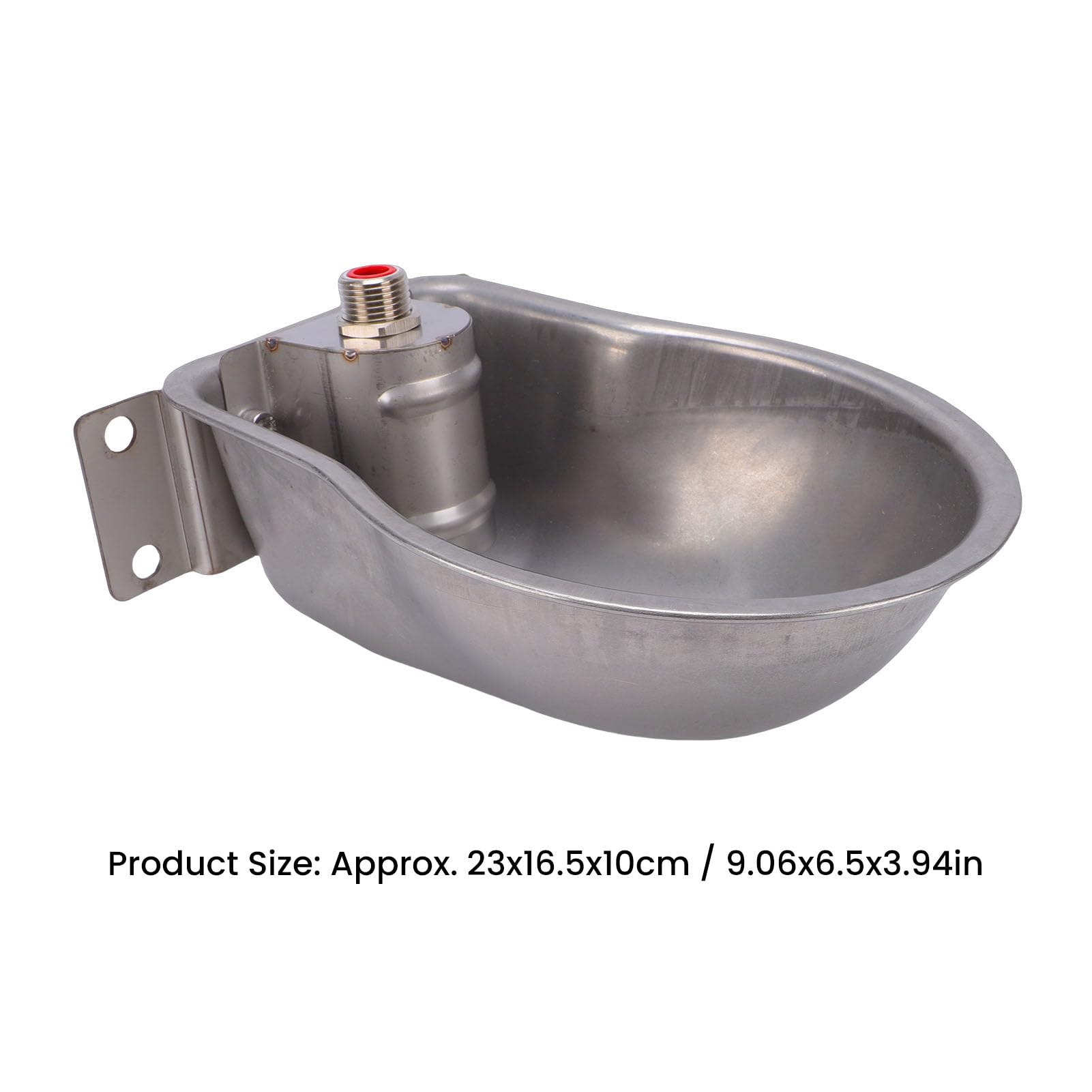 Fockety Bebedero Automático para Animales, Bebedero de Acero Inoxidable Autollenable para Ganado con Orificio de Drenaje, Dispensador Automático de Agua para Perros, Caballos