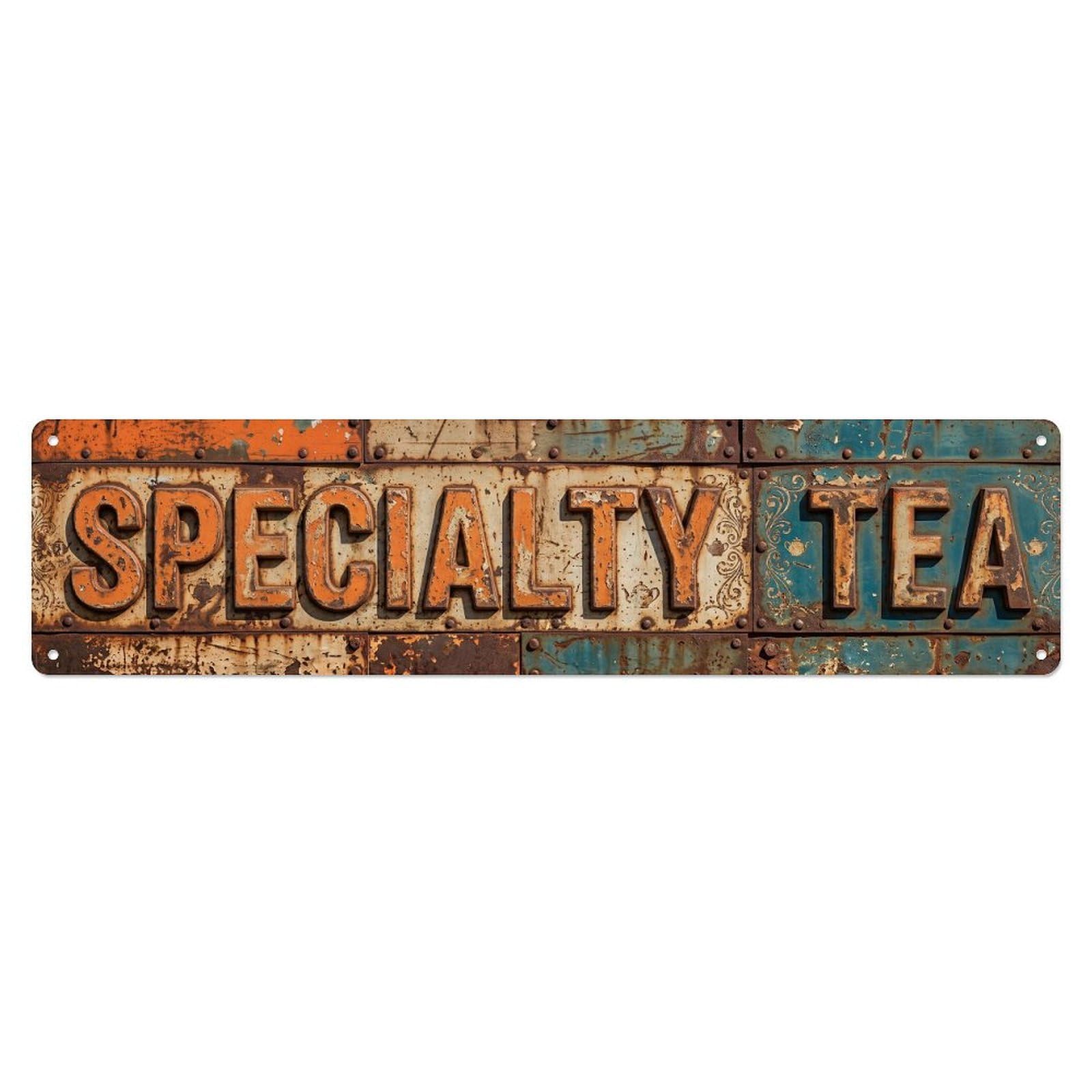 Specialty Tea Rustic Home Metal Tin Sign