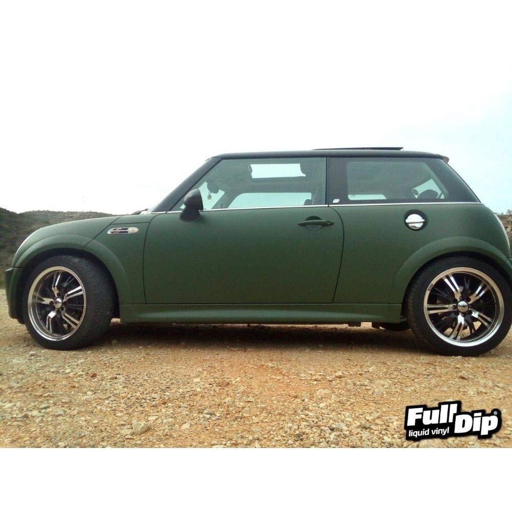 AutoFullCar - Full Dip Pintura para Coche Verde Militar Bote 4 litros - Listo para Aplicar