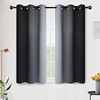 Vista 167 de SimpleHome Ombre Room Darkening Curtains 96 inches Length for Bedroom,Grommet Gradient Light Blocking Beige Gradient Window Curtains for Living