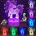 SUNCEN Unicorn Lamp Unicorn Night Light for Kids with Remote Touch 7 Colors + 16 Colors Changing Kids Room Decor 3D Optical Illusion Kids Lamp As a Gift Ideas for Kids Girls Wife Women(Cute Unicorn)