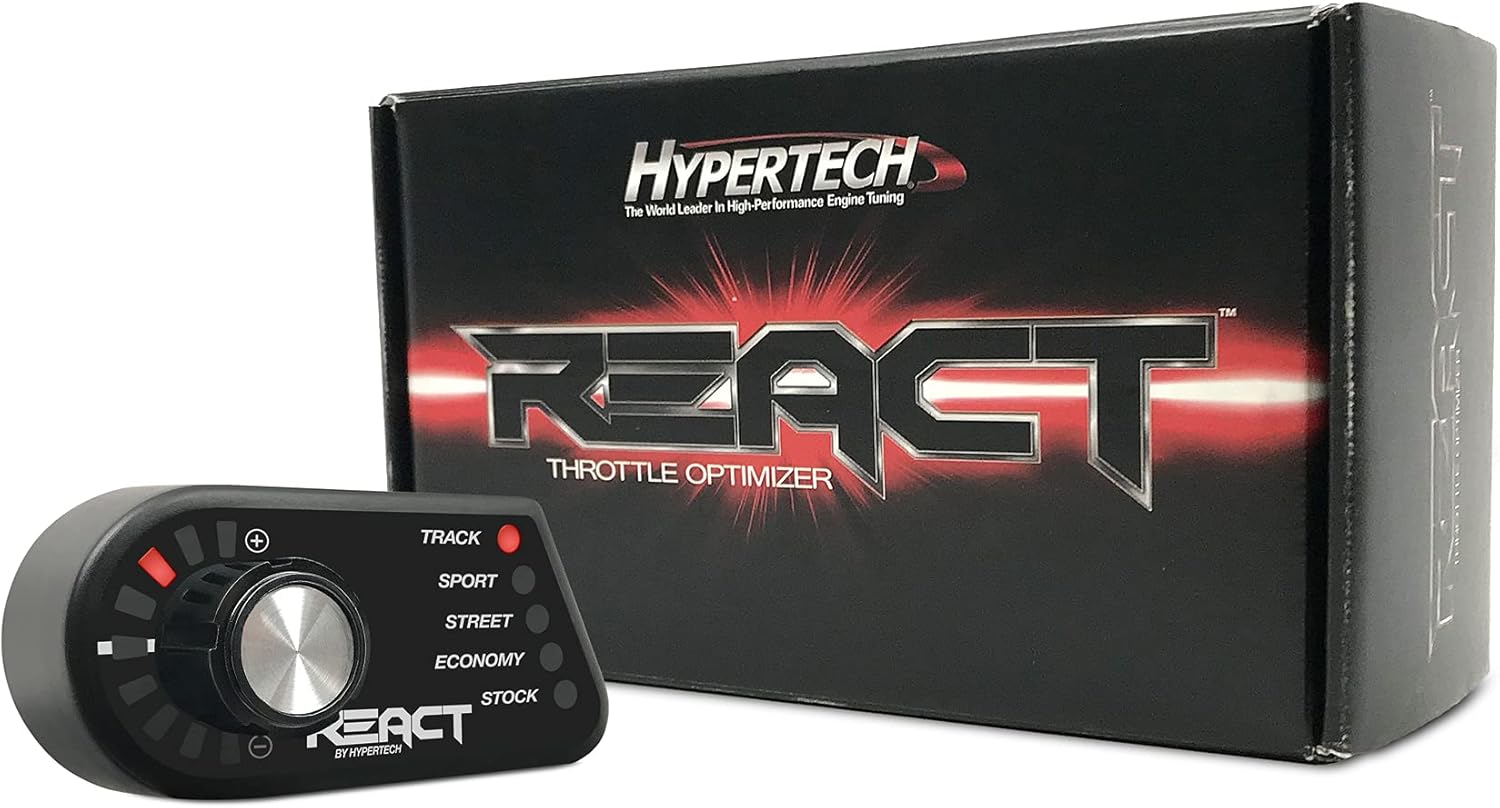 Hypertech React Throttle Optimizer packaging with components