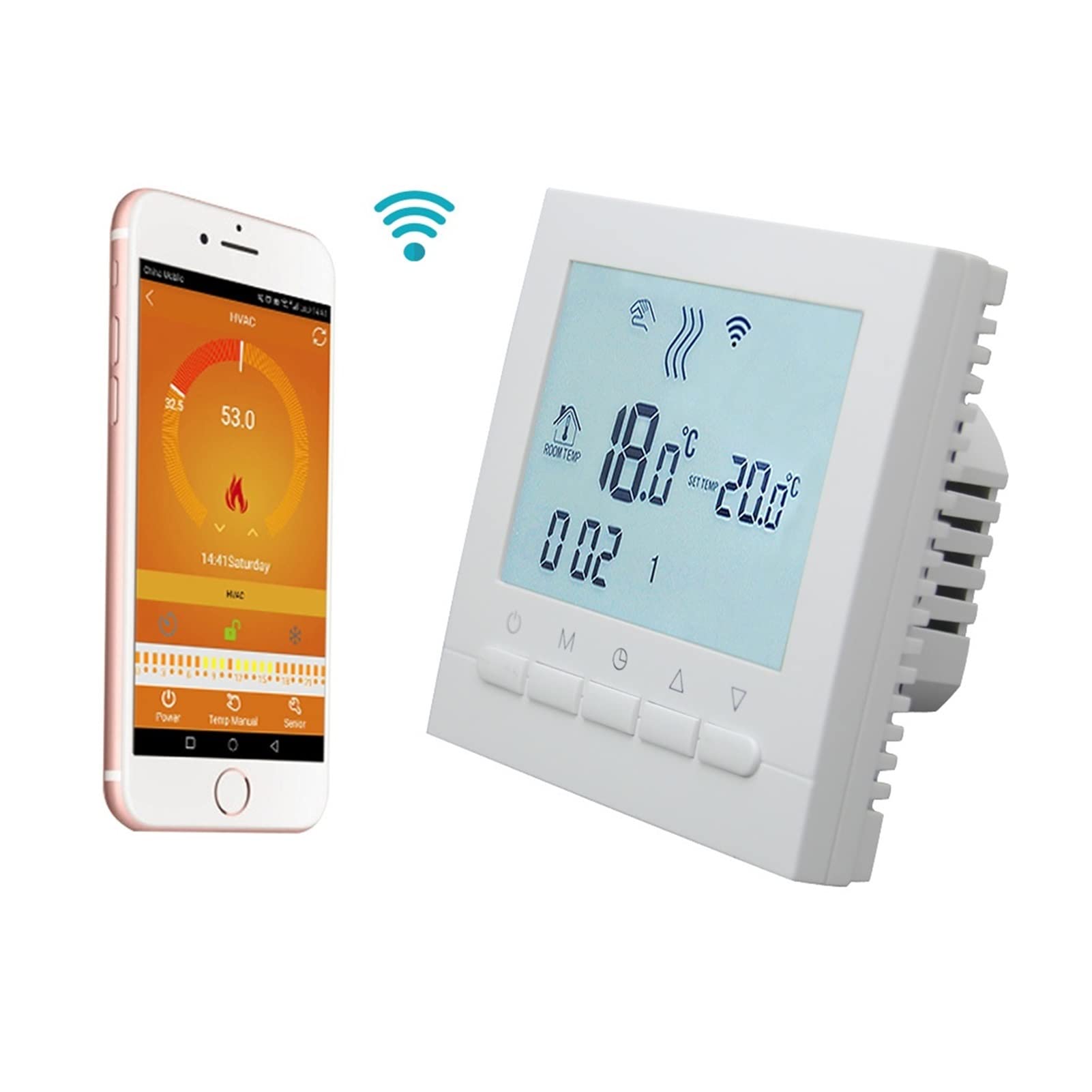Czujnik termometru, Bot-313wifi. Termostat ogrzewania kotła gazowego Smart WIFI Regulator temperatury do pracy kotłów(Wit)