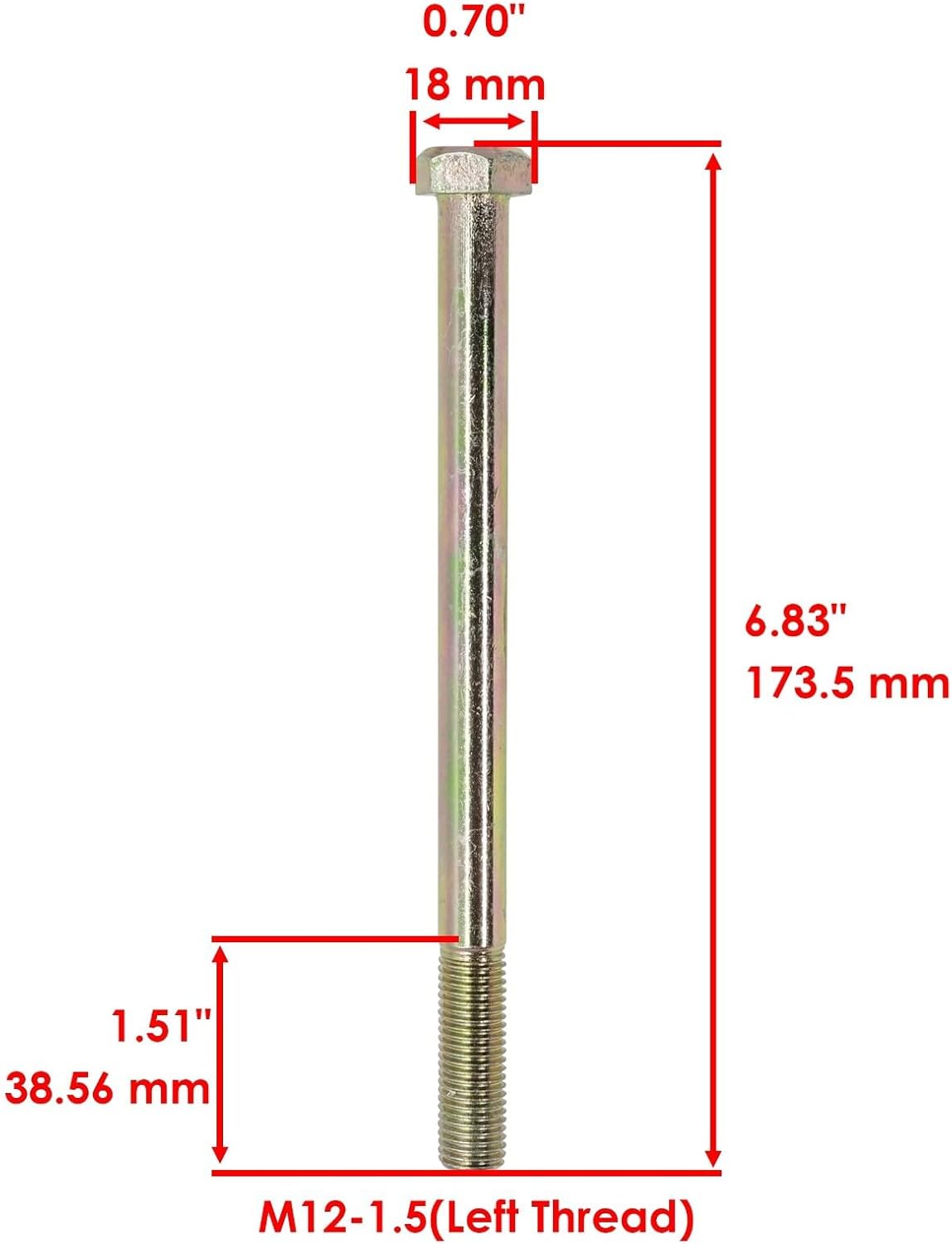 Powersports Replacement Parts for 7518868 Primary Clutch Bolt for Polaris Scrambler Sportsman Ranger Mod-C33C-1074