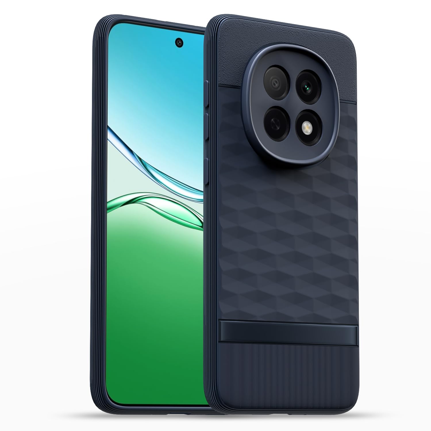 Amazon Basics Back Cover for Oppo F29 Pro 5G | Full Camera Protection | TPU Soft Flexible Shockproof Bumper Case(Blue)