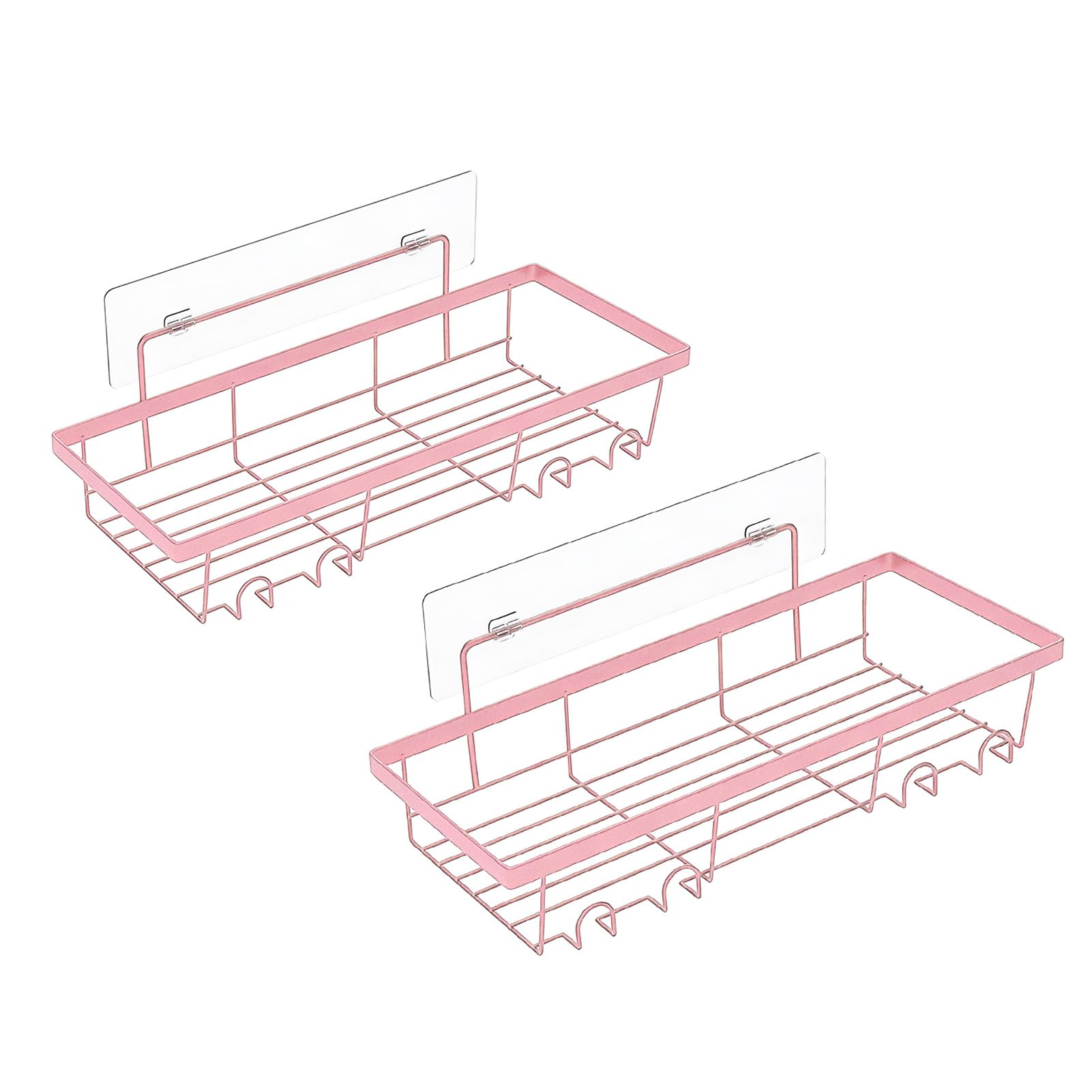 AUNMAS 2pcs Shower Caddy Rustproof Bathroom Shower Shelf Organizer with Large Capacity Hollow for Bathroom Kitchen Living Room