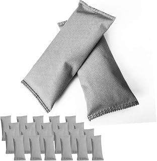 Jalousie Mini Bamboo Charcoal Bags 24-Pack: Natural Shoe Deodorizer, Odor Eliminator & Air Purifier for Gym Bags, Home, Pets