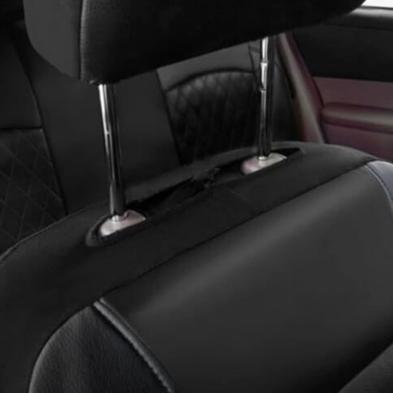 2pcs Housses Siège Avant Voiture pour BMW X5 E53 1999-2006, Nonslip Confortable Protection Couvre Sieges Respirant Protecteur Coussins Siège,A/Black