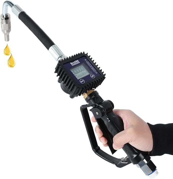 LCD Digital Oil Control Valve Meter BSPF1/2 Nozzle