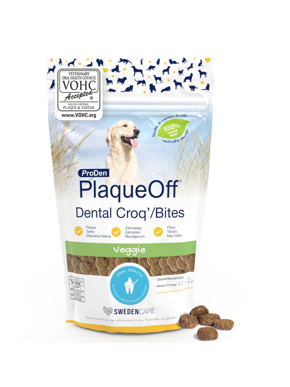 ProDen PlaqueOff Dental Bites Bundle for Small Dogs - Tartar & Bad Breath Remover 100% Natural Teeth Cleaner - Improve Overall Oral Health - 60g — view 21