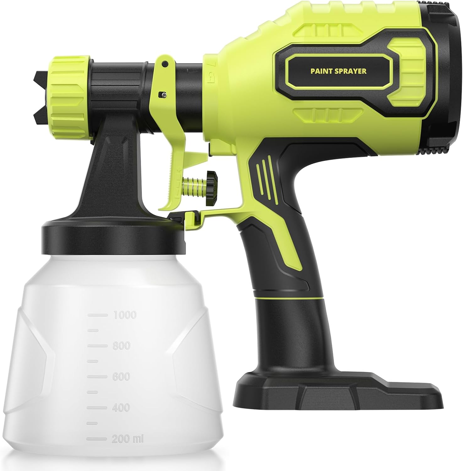 Cordless Paint Sprayer Compatible with Ryobi 18V Battery (Battery Not Included),1000ml/min High Flow,1000ml Container,150 Din/s Max Viscosity,Paint Sprayer for Furniture (Green)