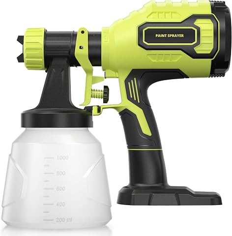 Paint Sprayer Compatible with Ryobi 18V Battery (Battery Not Included)