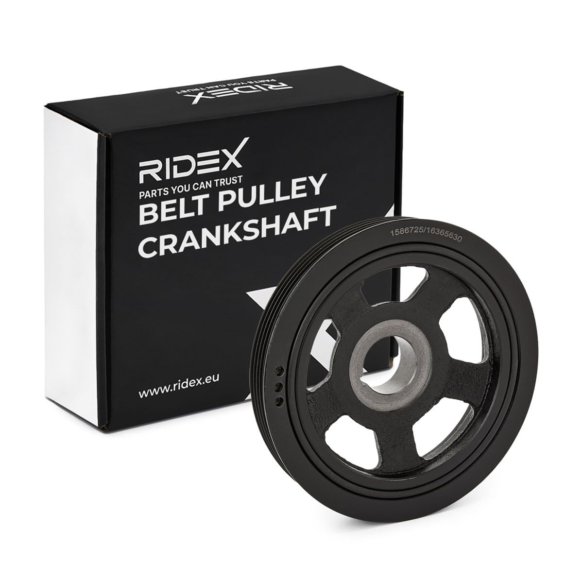 RIDEX 3213B0209 Puleggia cinghia albero a gomiti con accessori Compatibilità con HYUNDAI ix35 LM, EL, ELH