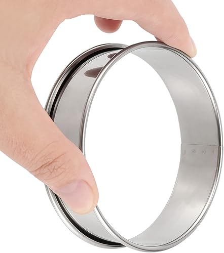 Miniatura 3 de 20 anillos de 4 pulgadas para magdalenas inglesas, anillos de acero inoxidable 304 grado Foog, antiadherentes de doble enrollado para hornear