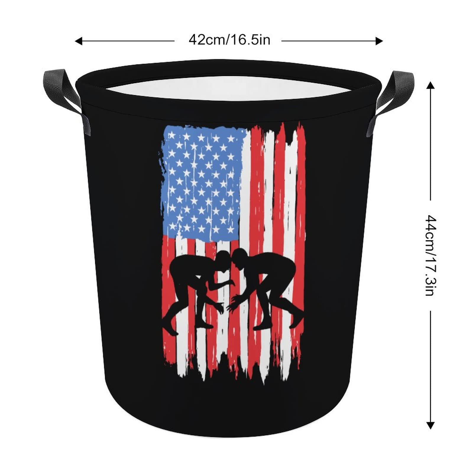 United States wrestling Flag Foldable Laundry Basket Storage Laundry Hamper Large Toy Organizer Basket