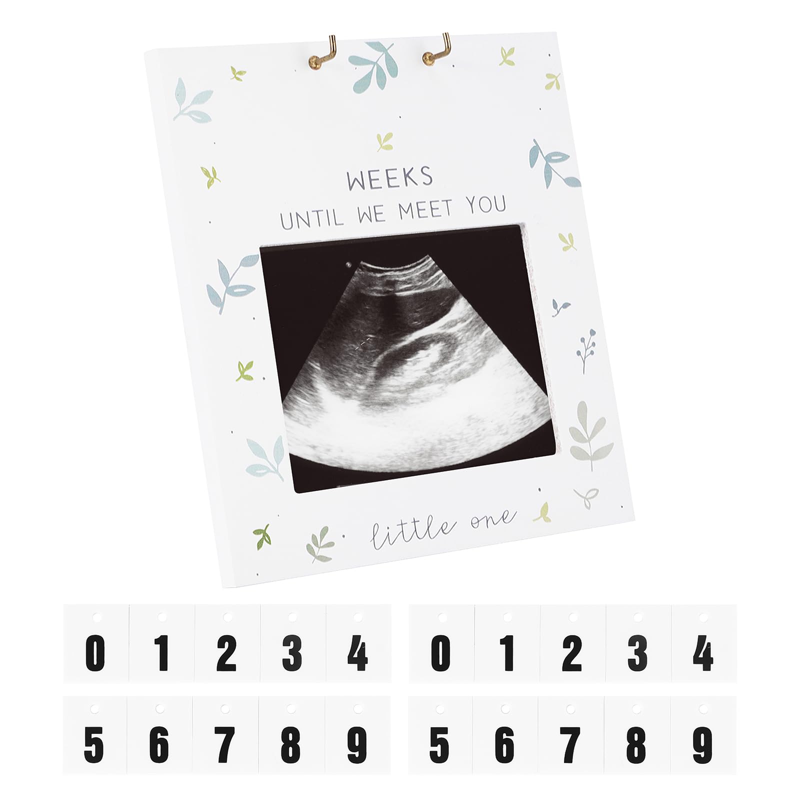 Pregnancy Countdown Weeks Frame Wooden Baby Ultrasound Photo Frame With ...