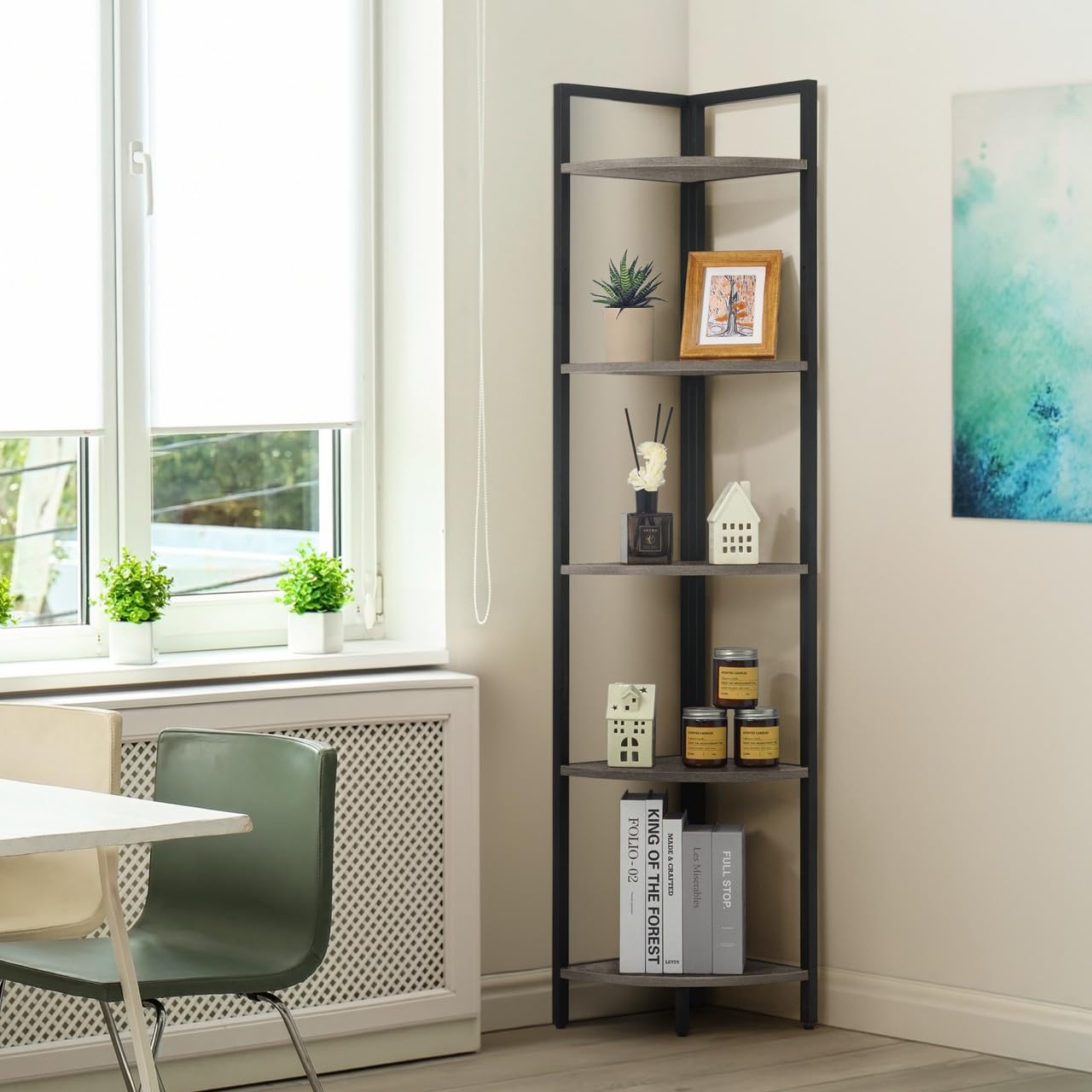 Amazon.com: CAPHAUS 5 Tier Corner Shelf, 59.1-Inch Tall Corner ...