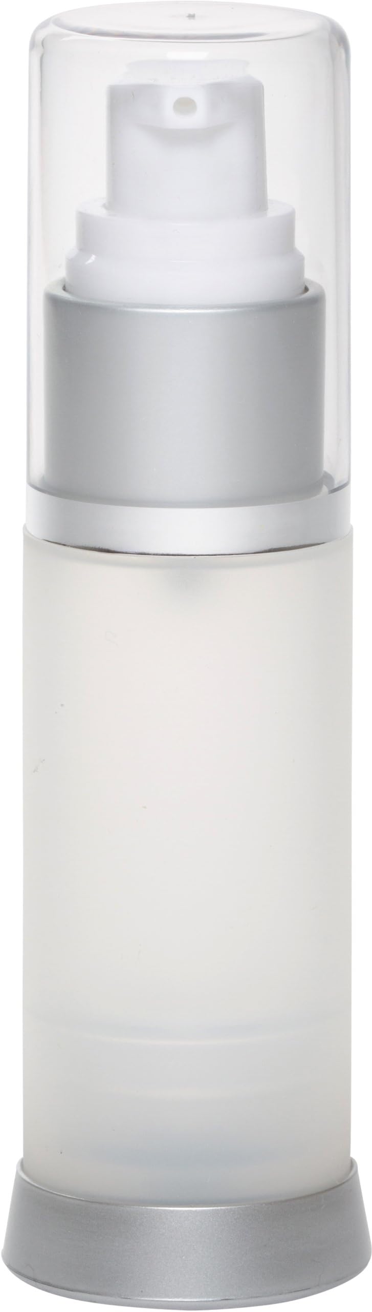 Airless Pump Bottle Silver Frosted 1 oz (30 mL)
