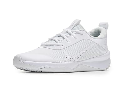 Nike Kids Omni Multi-Court (Big Kid) Kids Shoes White/White/Pure Platinum : 5 Big Kid M, Synthetic