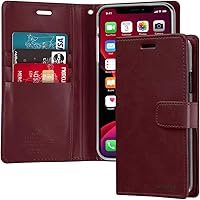 Vista 28 de GOOSPERY Bluemoon - Cartera compatible con iPhone 13 Pro Max, funda de piel sintética de alta calidad, soporte para tarjeta con tapa para teléfono