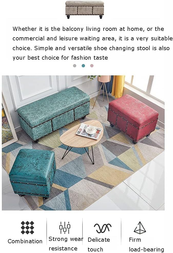 Banc à chaussures en bois massif avec assise lavable rouge