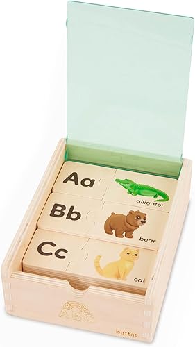 Battat Rompecabezas de un partido - Rompecabezas de números para niños pequeños - Juguetes de madera - Juguetes educativos - 3 años + - Rompecabezas