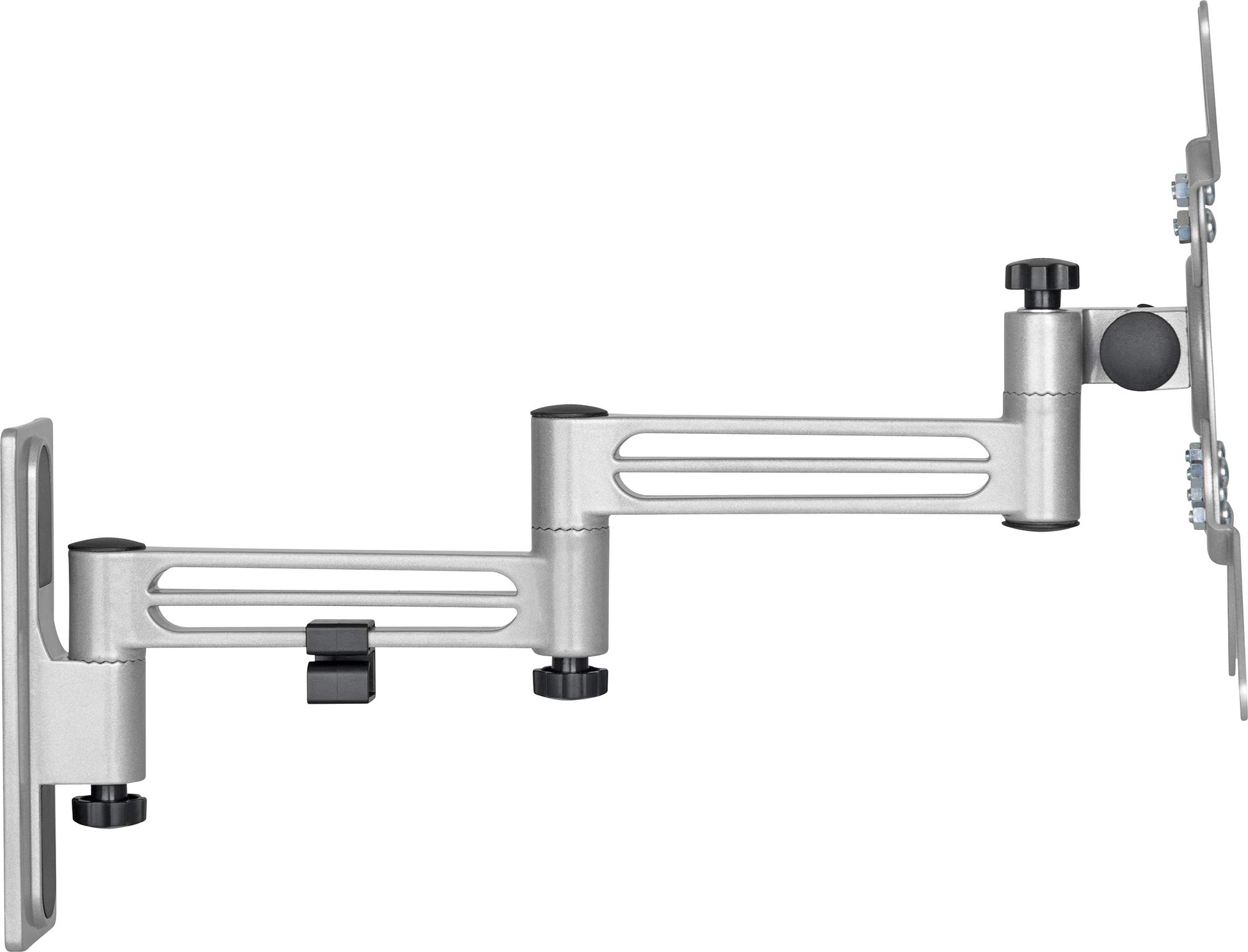 SCHWAIGER LWHD4315 513 Soporte de Pared para TV 13-43 Pulgadas Soporte para TV inclinable, Giratorio, orientable máx. 15 kg máx. VESA estándar 200x200 Plateado Incl. Accesorios de Montaje