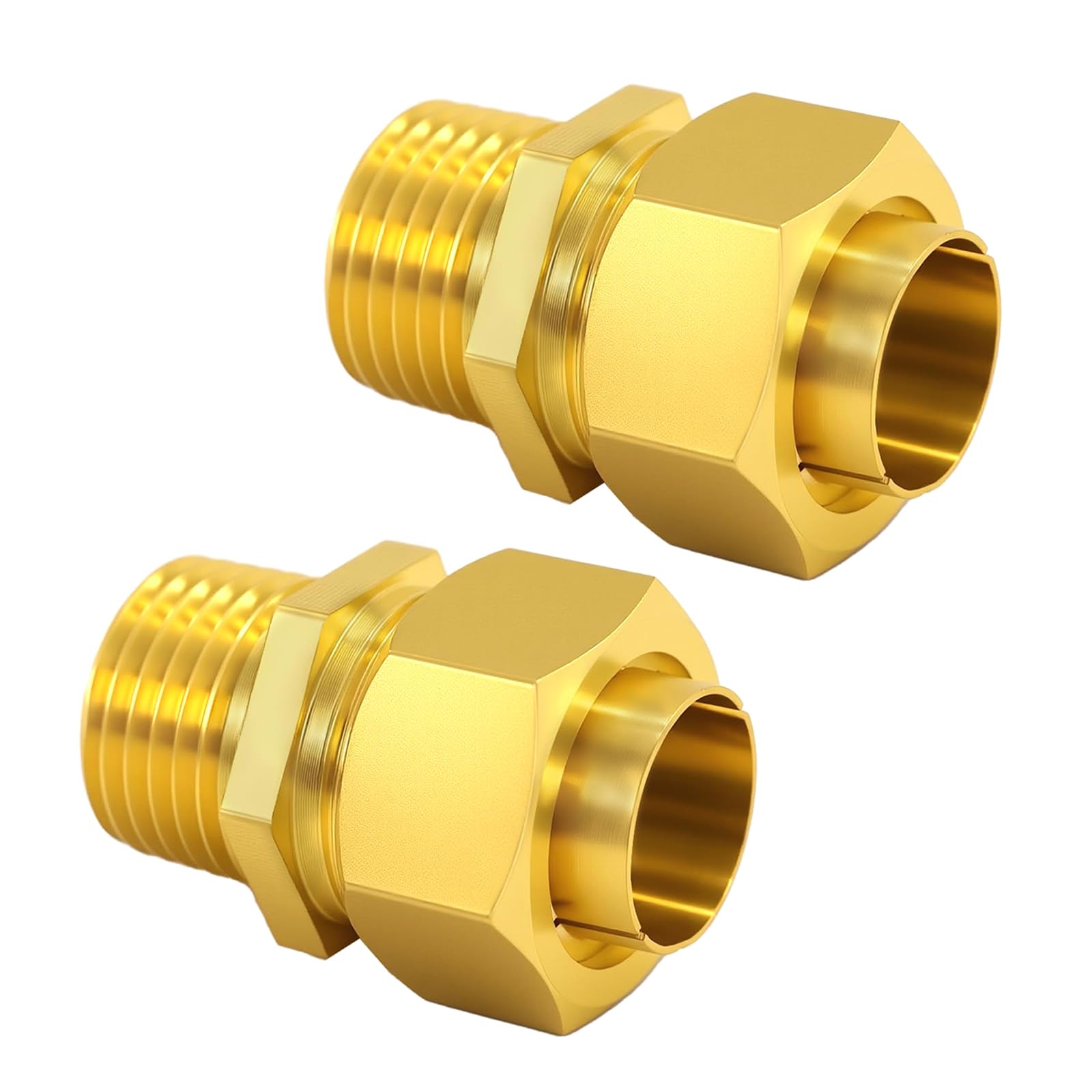 Fromceo Multicolor 2Pack Heavy Duty Brass Npt Pipe Fittings Quickly Connects Adapters For Secure Natural And Water Systems Quickly Connects Adapters