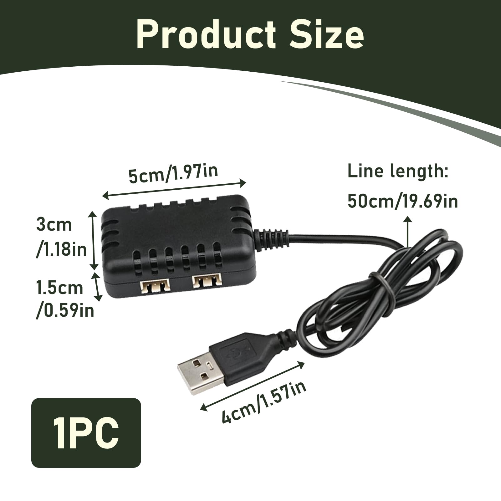 HTRC Caricabatterie Lipo Bilanciatore 2S-3S 20W, Caricabatteria Lipo per Batterie 7.4V e 11.1V, Caricabatterie RC con LED Indicatore, per Drone, Auto RC, Armi Airsoft, Barche RC, ecc