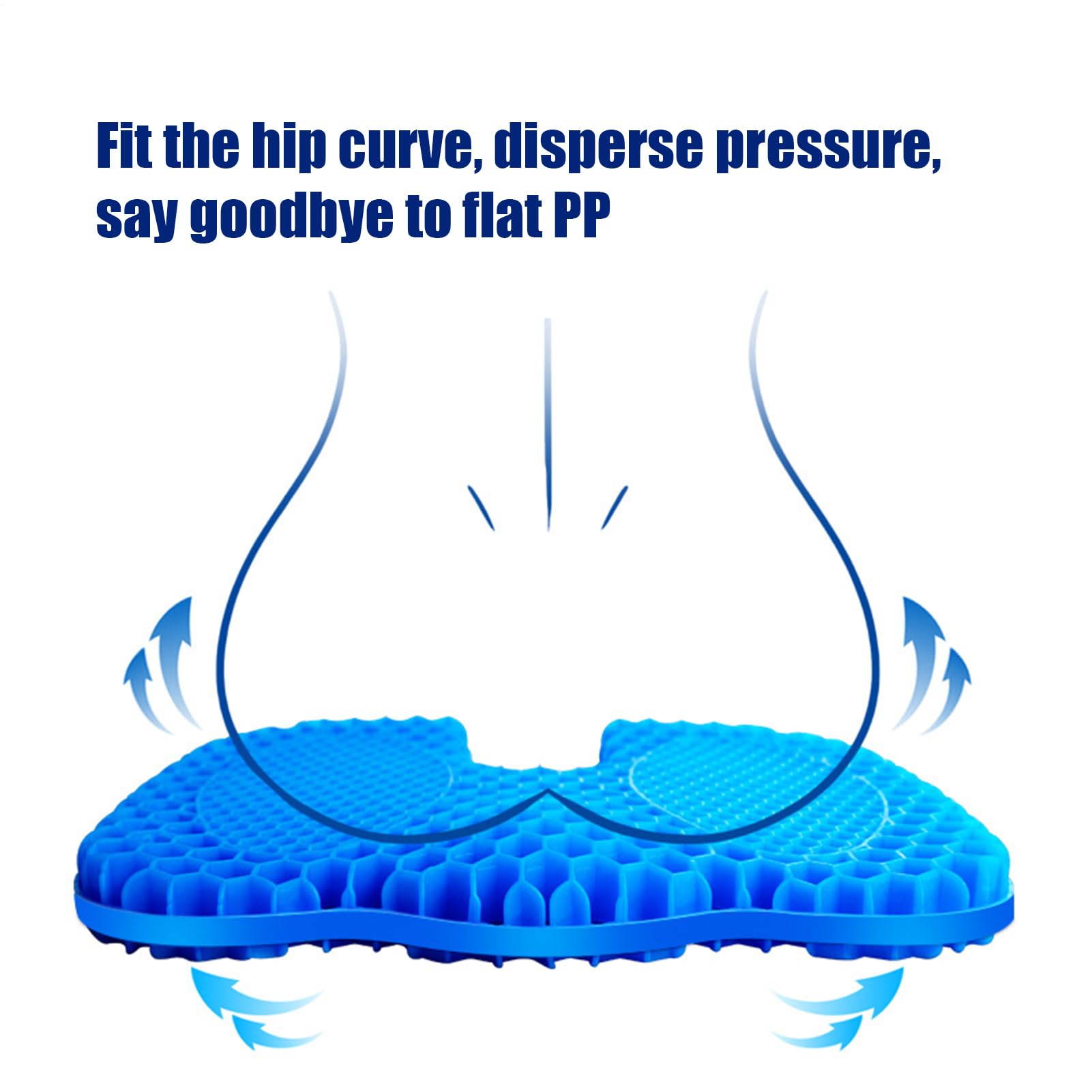 Cuscino per sedile in gel rinfrescante per auto, cuscino in gel per auto, cuscino posteriore ergonomico traspirante, accessori per auto, sedile imbottito freddo per una sedia