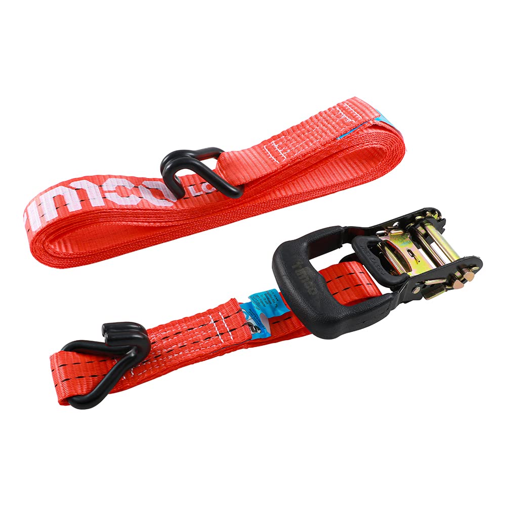 Timco Red Ratchet Straps - J Hook - Commercial Duty - 6M X 35Mm