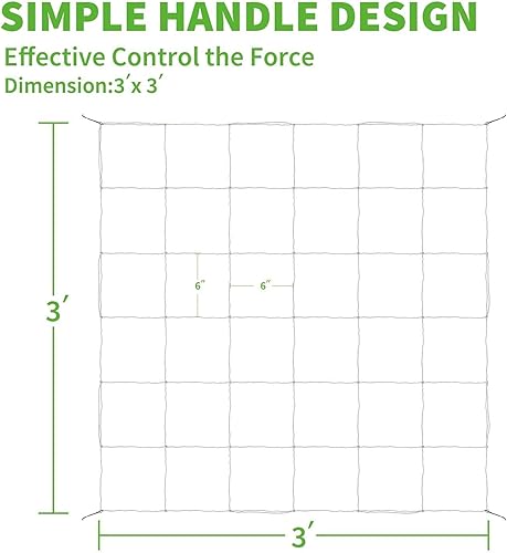 Miniatura 2 de iPower Paquete de 4 redes elásticas de enrejado de 3 x 3 pies con 6 ganchos para plantas trepadoras de invernadero de interiores y exteriores,
